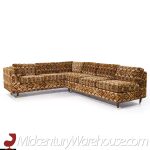 Milo Baughman Style Mid Century Walnut Sectional Sofa | Mid Century Modern Furniture - Mid Century Furniture Chicago Milo Baughman Style Mid Century Walnut Sectional Sofa