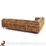 Milo Baughman Style Mid Century Walnut Sectional Sofa | Mid Century Modern Furniture - Mid Century Furniture Chicago Milo Baughman Style Mid Century Walnut Sectional Sofa