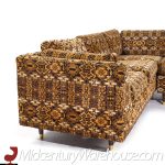 Milo Baughman Style Mid Century Walnut Sectional Sofa | Mid Century Modern Furniture - Mid Century Furniture Chicago Milo Baughman Style Mid Century Walnut Sectional Sofa