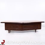 Monteverdi-young Signature Line Mid Century Walnut Boomerang Desk | Mid Century Modern Furniture - Mid Century Furniture Chicago Monteverdi-young Signature Line Mid Century Walnut Boomerang Desk