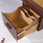 Monteverdi-young Signature Line Mid Century Walnut Boomerang Desk | Mid Century Modern Furniture - Mid Century Furniture Chicago Monteverdi-young Signature Line Mid Century Walnut Boomerang Desk