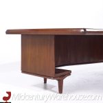 Monteverdi-young Signature Line Mid Century Walnut Boomerang Desk | Mid Century Modern Furniture - Mid Century Furniture Chicago Monteverdi-young Signature Line Mid Century Walnut Boomerang Desk