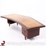 Monteverdi-young Signature Line Mid Century Walnut Boomerang Desk | Mid Century Modern Furniture - Mid Century Furniture Chicago Monteverdi-young Signature Line Mid Century Walnut Boomerang Desk