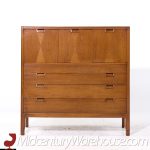 Mount Airy Janus Mid Century Walnut Gentleman's Chest Highboy Dresser
