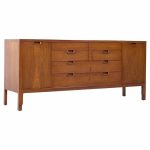 Mount Airy Janus Mid Century Walnut Lowboy Dresser | Mid Century Modern Furniture - Mid Century Furniture Chicago Mount Airy Janus Mid Century Walnut Lowboy Dresser
