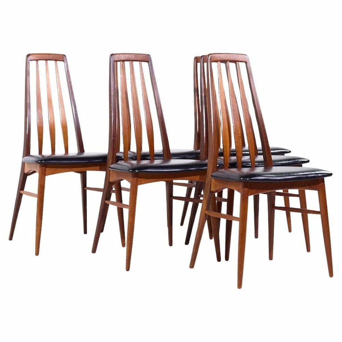 Niels Koefoed Eva Mid Century Danish Teak Dining Chairs - Set of 6