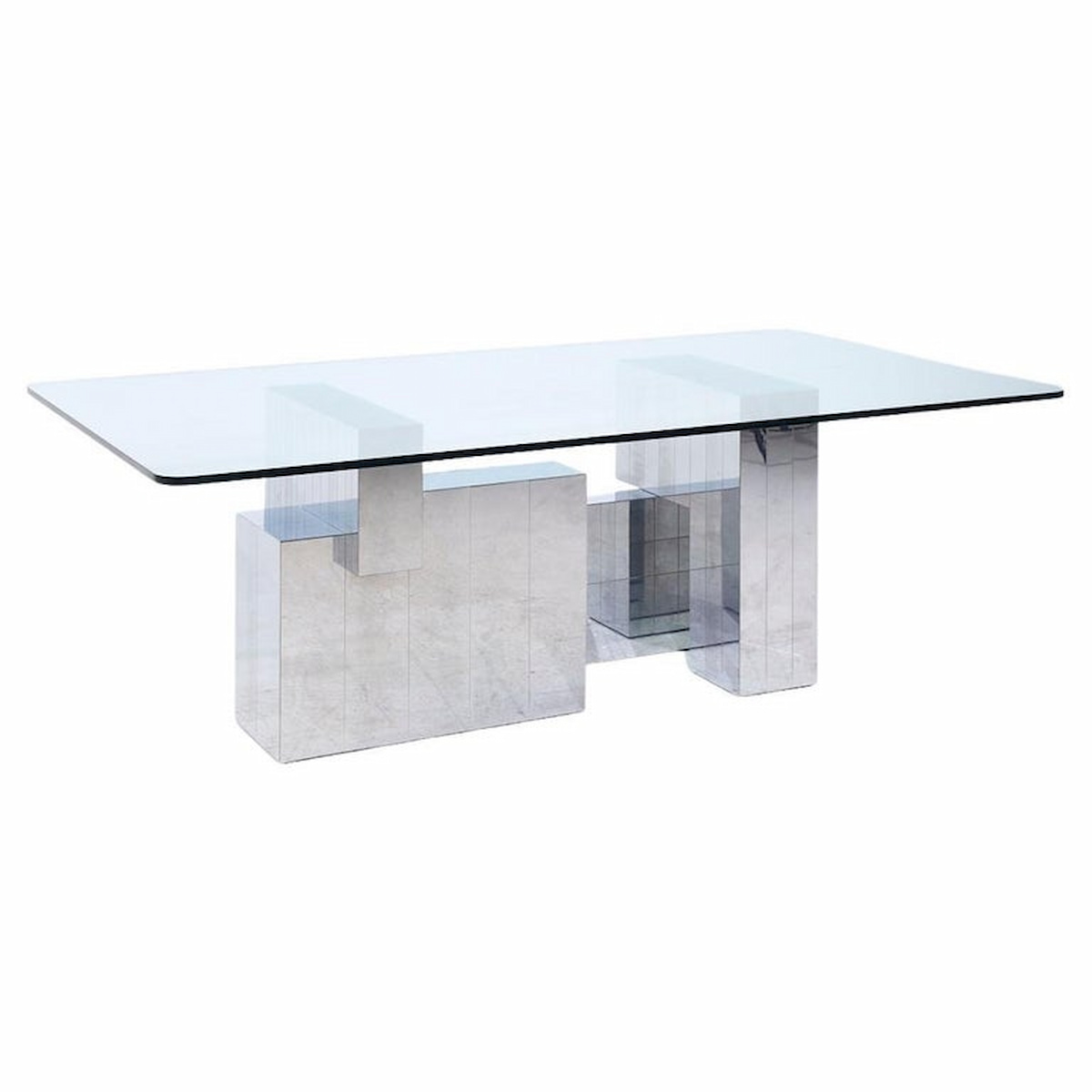 Paul Evans for Directional Mid Century Chrome Cityscape Dining Table