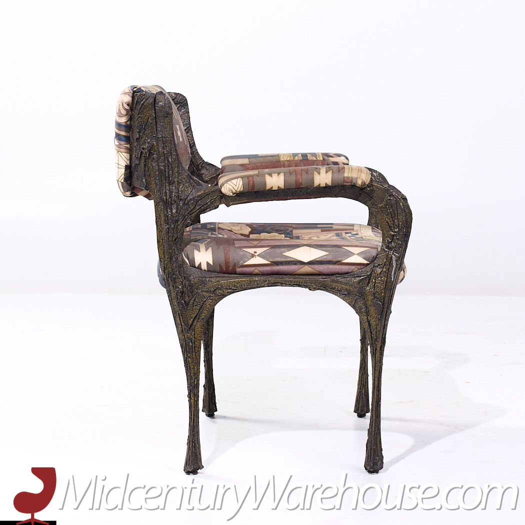 Paul Evans for Directional Pe-105/106 Mid Century Bronze Stalagmite Chairs - Set of 6