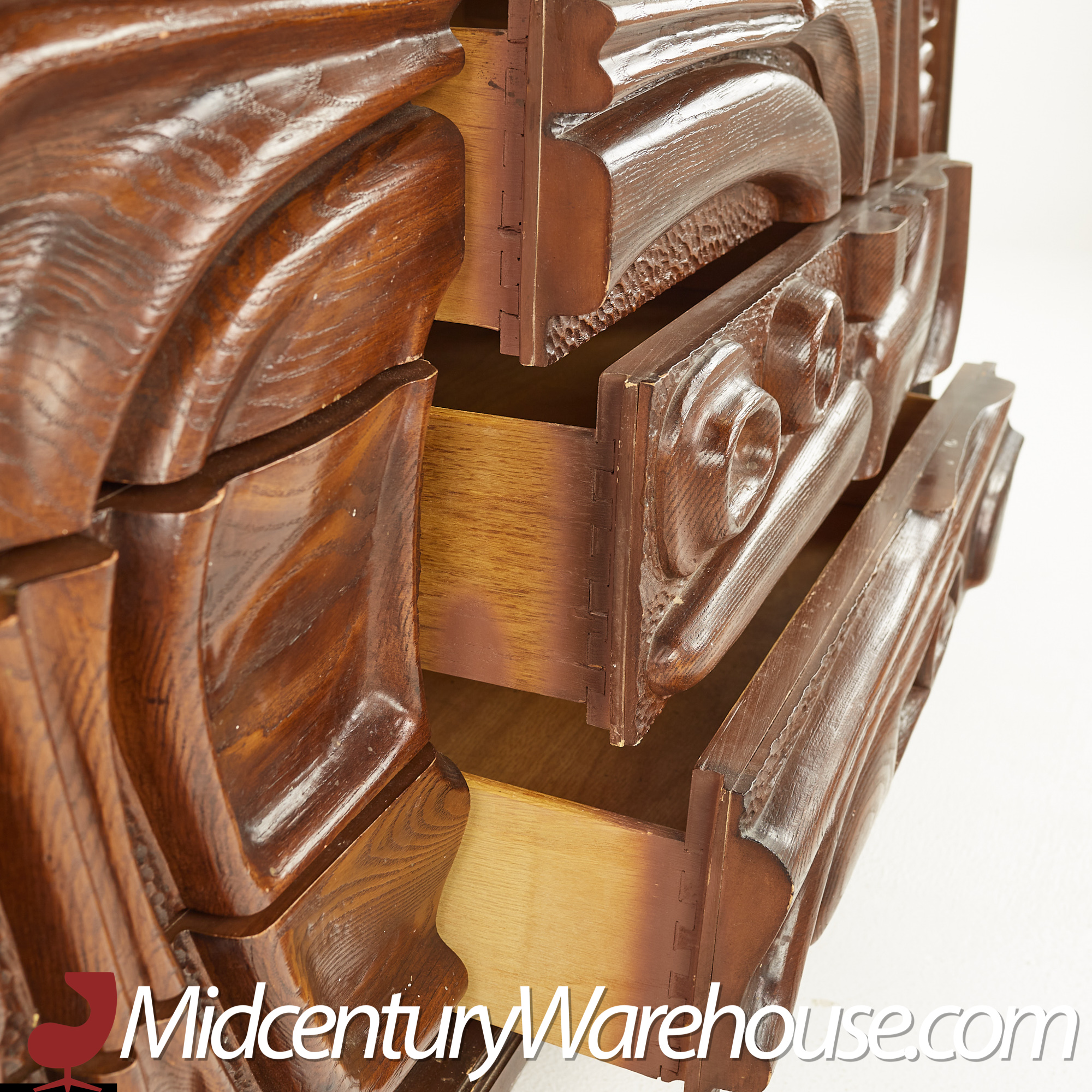 Witco Style Pulaski Oceanic Mid Century Oceanic Lowboy Dresser
