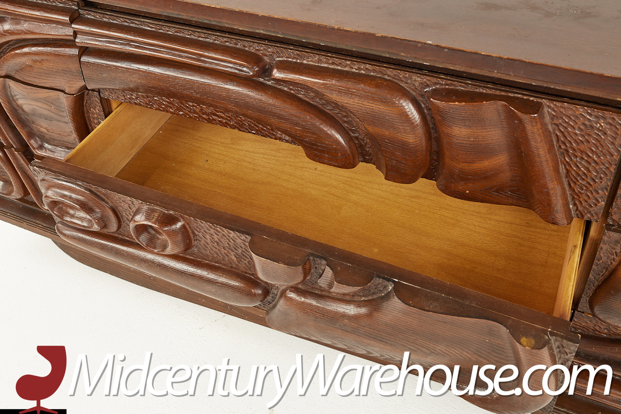 Witco Style Pulaski Oceanic Mid Century Oceanic Lowboy Dresser