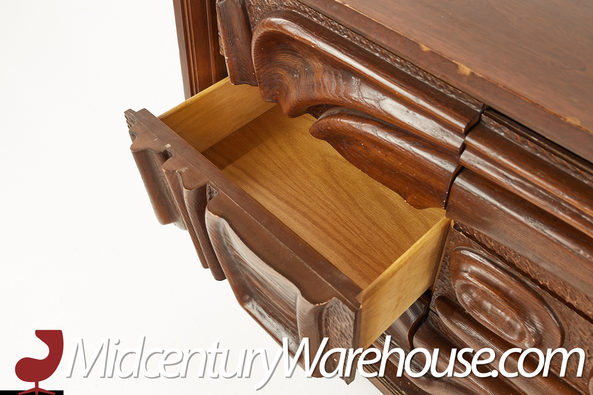 Witco Style Pulaski Oceanic Mid Century Oceanic Lowboy Dresser