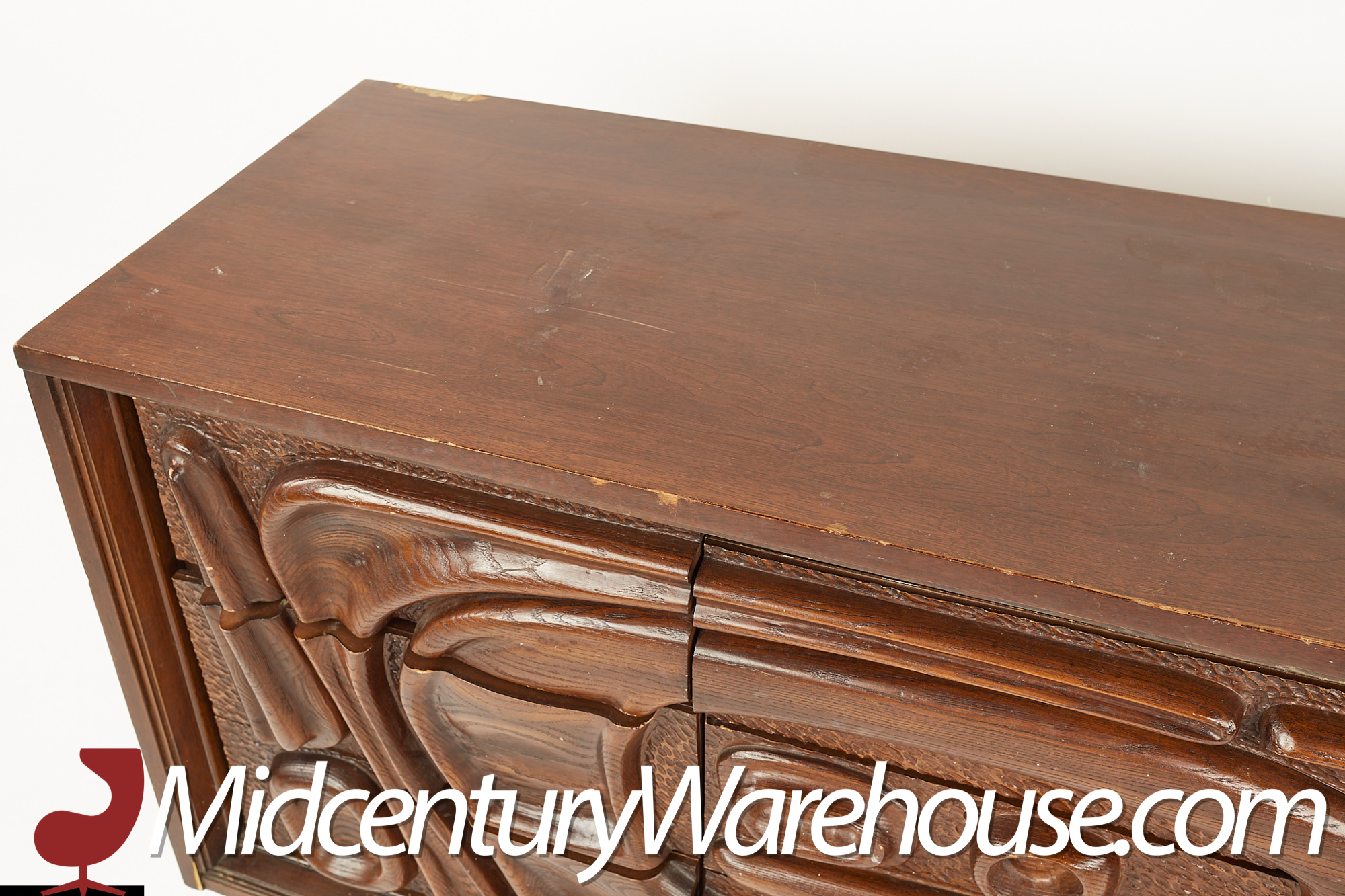 Witco Style Pulaski Oceanic Mid Century Oceanic Lowboy Dresser