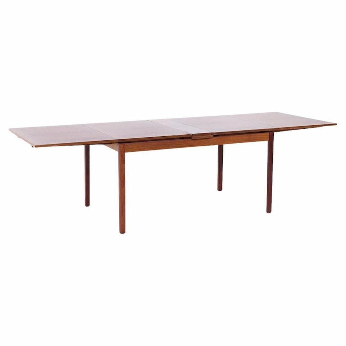 Skaraborgs Mid Century Swedish Rosewood Hidden Leaf Flip Top Dining Table