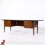 Standard Furniture Mid Century Walnut Boomerang Executive Desk | Mid Century Modern Furniture - Mid Century Furniture Chicago Standard Furniture Mid Century Walnut Boomerang Executive Desk