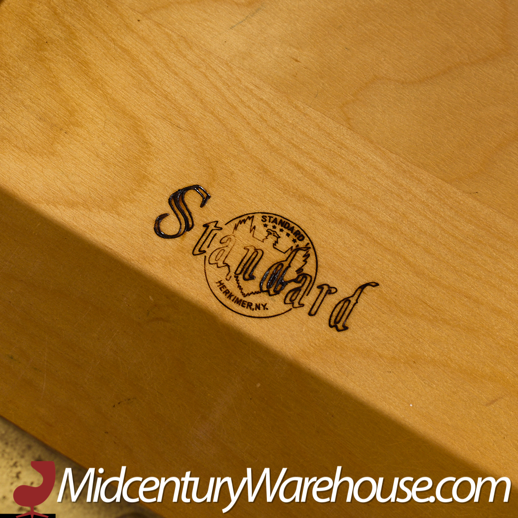 Standard Furniture Mid Century Walnut Boomerang Executive Desk