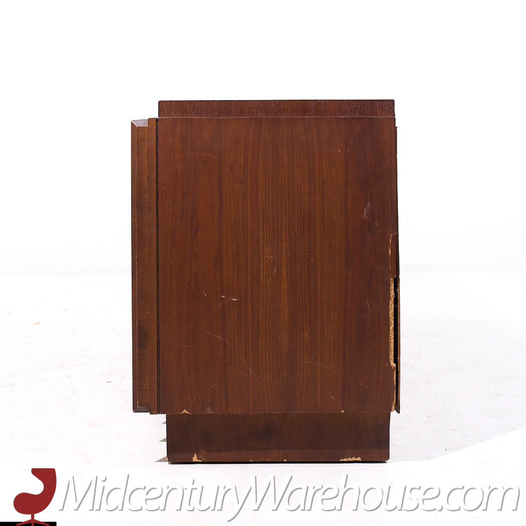 Tobago Brutalist Mid Century Walnut Lowboy Dresser
