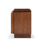 Tobago Brutalist Mid Century Walnut Nightstands - Pair