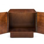 Tobago Brutalist Mid Century Walnut Nightstands - Pair