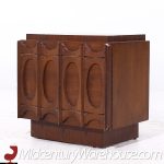 Tobago Brutalist Mid Century Walnut Nightstands - Pair | Mid Century Modern Furniture - Mid Century Furniture Chicago Tobago Brutalist Mid Century Walnut Nightstands - Pair