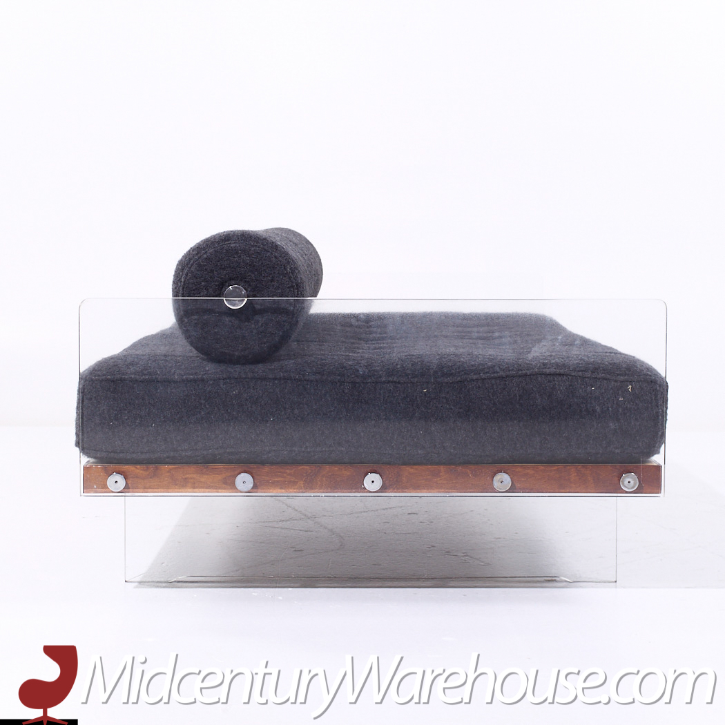 Vladimir Kagan for Holly Hunt Mid Century Lucite Roll Back Daybed Sofa