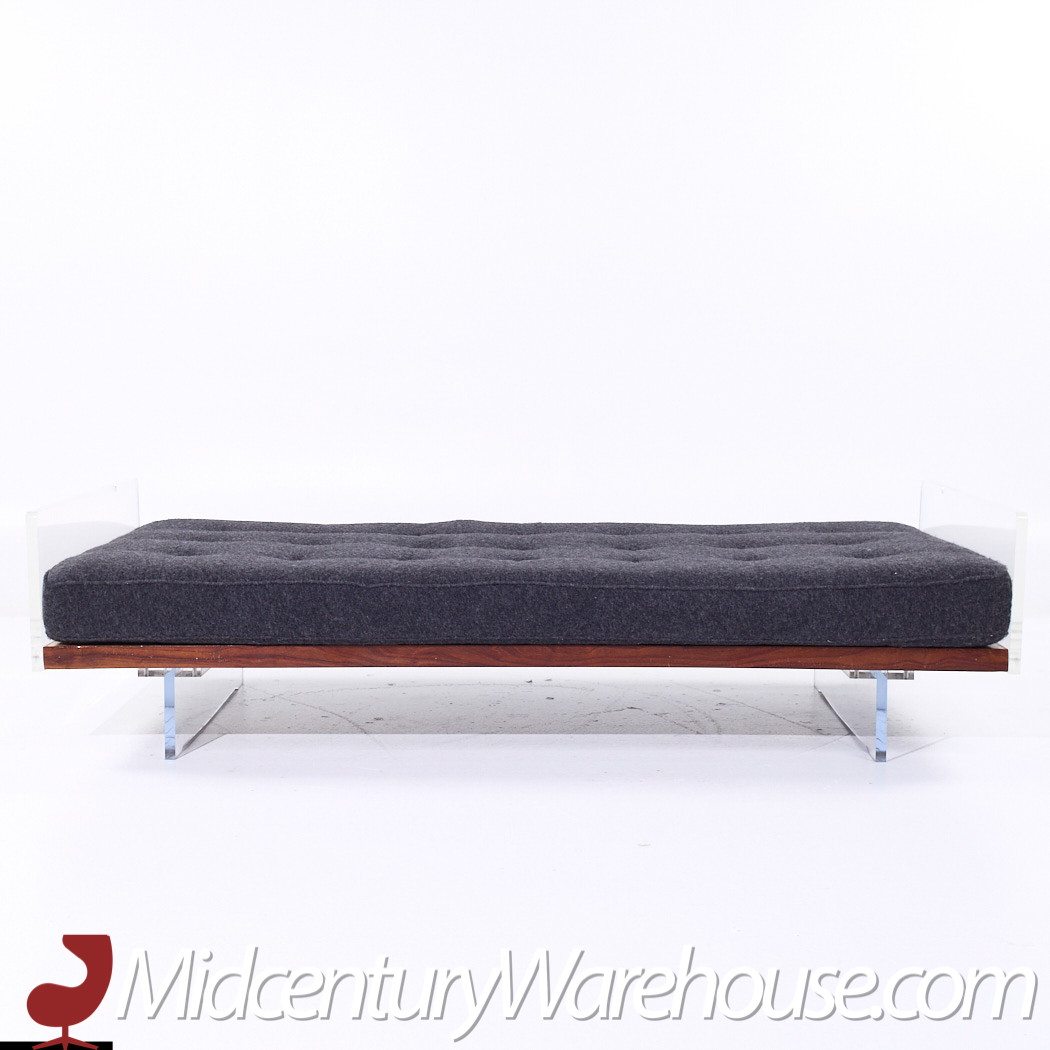 Vladimir Kagan for Holly Hunt Mid Century Lucite Roll Back Daybed Sofa