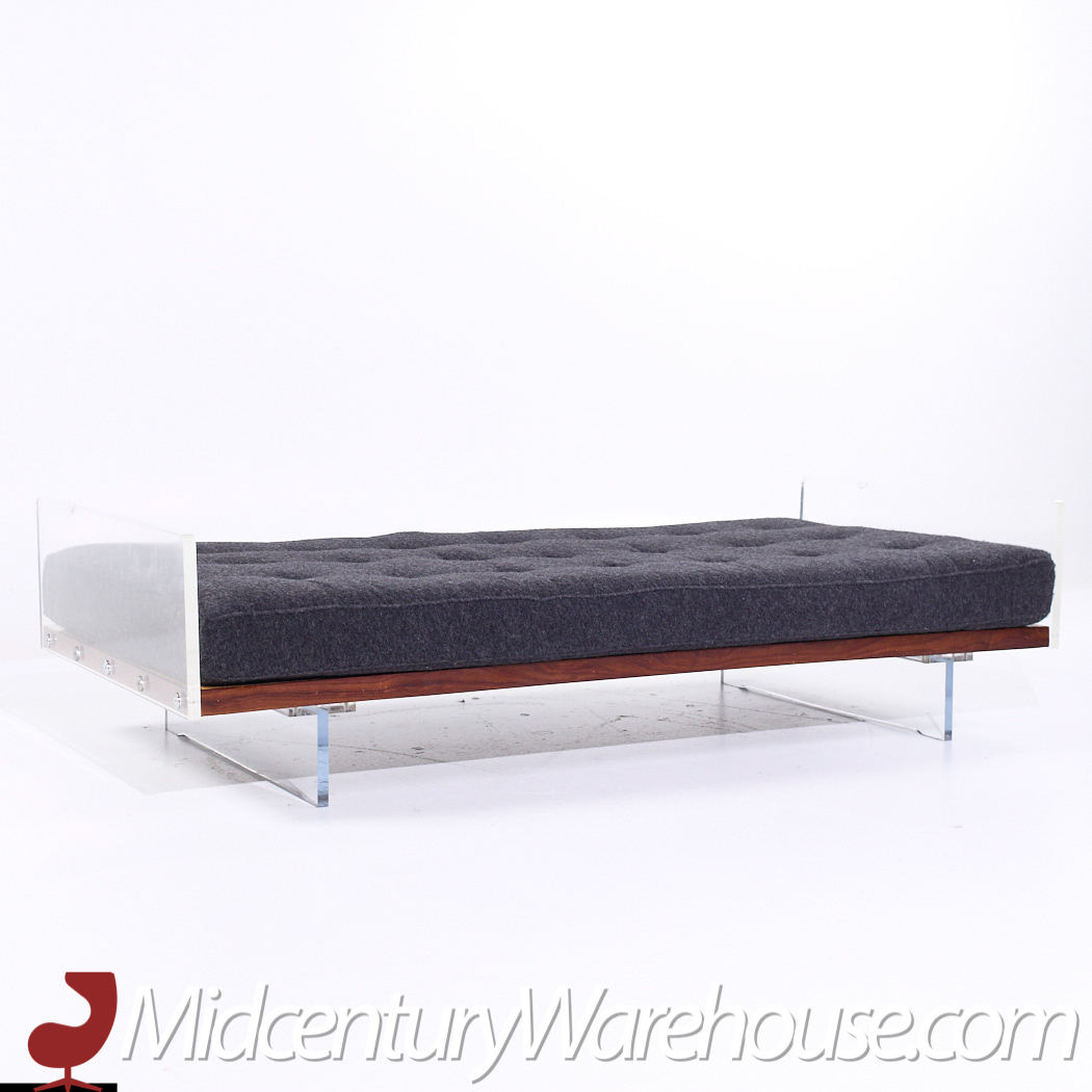 Vladimir Kagan for Holly Hunt Mid Century Lucite Roll Back Daybed Sofa