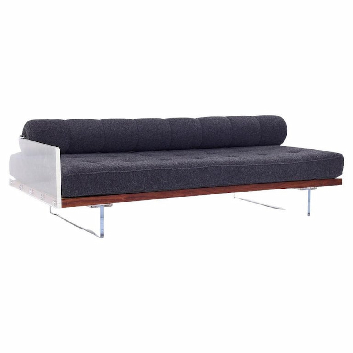 Vladimir Kagan for Holly Hunt Mid Century Lucite Roll Back Daybed Sofa