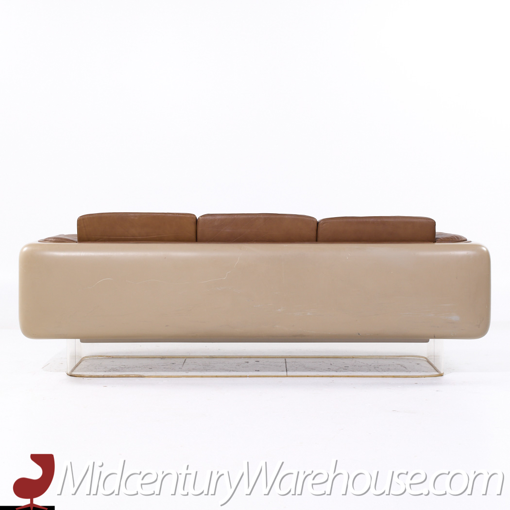 William Andrus for Steelcase Model 465 Mid Century Lucite and Fiberglass Sofa
