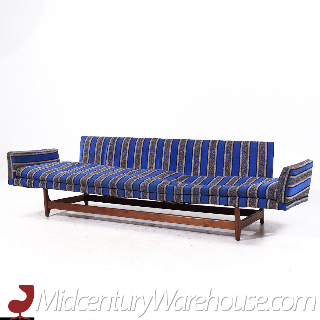 Adrian Pearsall for Craft Associates Mid Century Walnut Gondola Sofa