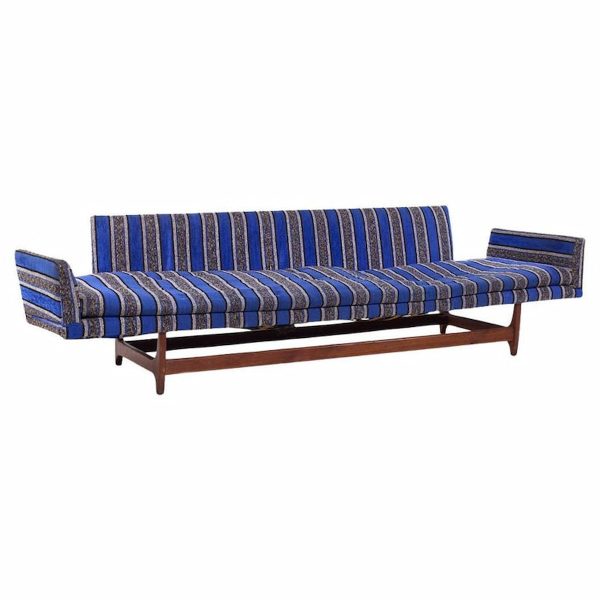 Adrian Pearsall for Craft Associates Mid Century Walnut Gondola Sofa