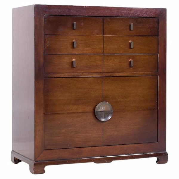 Albert of Shelbyville Mid Century Mahogany Chest Highboy Dresser