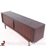 Bernhard Pedersen Mid Century Danish Rosewood Tambour Door Credenza and Hutch | Mid Century Modern Furniture - Mid Century Furniture Chicago Bernhard Pedersen Mid Century Danish Rosewood Tambour Door Credenza and Hutch