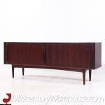 Bernhard Pedersen Mid Century Danish Rosewood Tambour Door Credenza and Hutch | Mid Century Modern Furniture - Mid Century Furniture Chicago Bernhard Pedersen Mid Century Danish Rosewood Tambour Door Credenza and Hutch