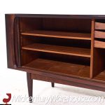 Bernhard Pedersen Mid Century Danish Rosewood Tambour Door Credenza and Hutch | Mid Century Modern Furniture - Mid Century Furniture Chicago Bernhard Pedersen Mid Century Danish Rosewood Tambour Door Credenza and Hutch