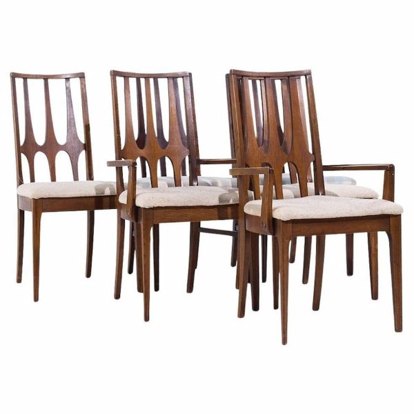 Broyhill Brasilia Mid Century Walnut Dining Chairs - Set of 6