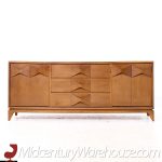 Broyhill Brasilia Style Mid Century Walnut Lowboy Dresser | Mid Century Modern Furniture - Mid Century Furniture Chicago Broyhill Brasilia Style Mid Century Walnut Lowboy Dresser