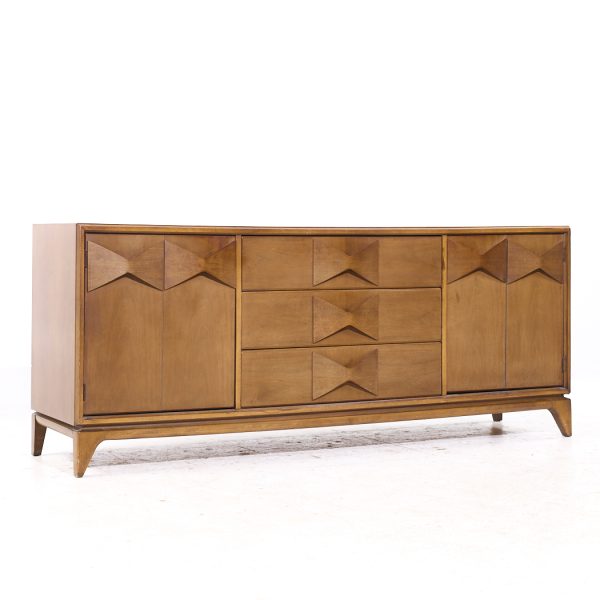 Broyhill Brasilia Style Mid Century Walnut Lowboy Dresser