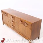 Broyhill Brasilia Style Mid Century Walnut Lowboy Dresser | Mid Century Modern Furniture - Mid Century Furniture Chicago Broyhill Brasilia Style Mid Century Walnut Lowboy Dresser