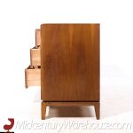 Broyhill Brasilia Style Mid Century Walnut Lowboy Dresser | Mid Century Modern Furniture - Mid Century Furniture Chicago Broyhill Brasilia Style Mid Century Walnut Lowboy Dresser