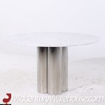 Brueton Mid Century Chrome and Marble Pedestal Dining Table | Mid Century Modern Furniture - Mid Century Furniture Chicago Brueton Mid Century Chrome and Marble Pedestal Dining Table