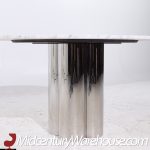 Brueton Mid Century Chrome and Marble Pedestal Dining Table | Mid Century Modern Furniture - Mid Century Furniture Chicago Brueton Mid Century Chrome and Marble Pedestal Dining Table