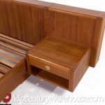 D-scan Mid Century Danish Teak and Brass King Platform Bed with Floating Nightstands | Mid Century Modern Furniture - Mid Century Furniture Chicago D-scan Mid Century Danish Teak and Brass King Platform Bed with Floating Nightstands