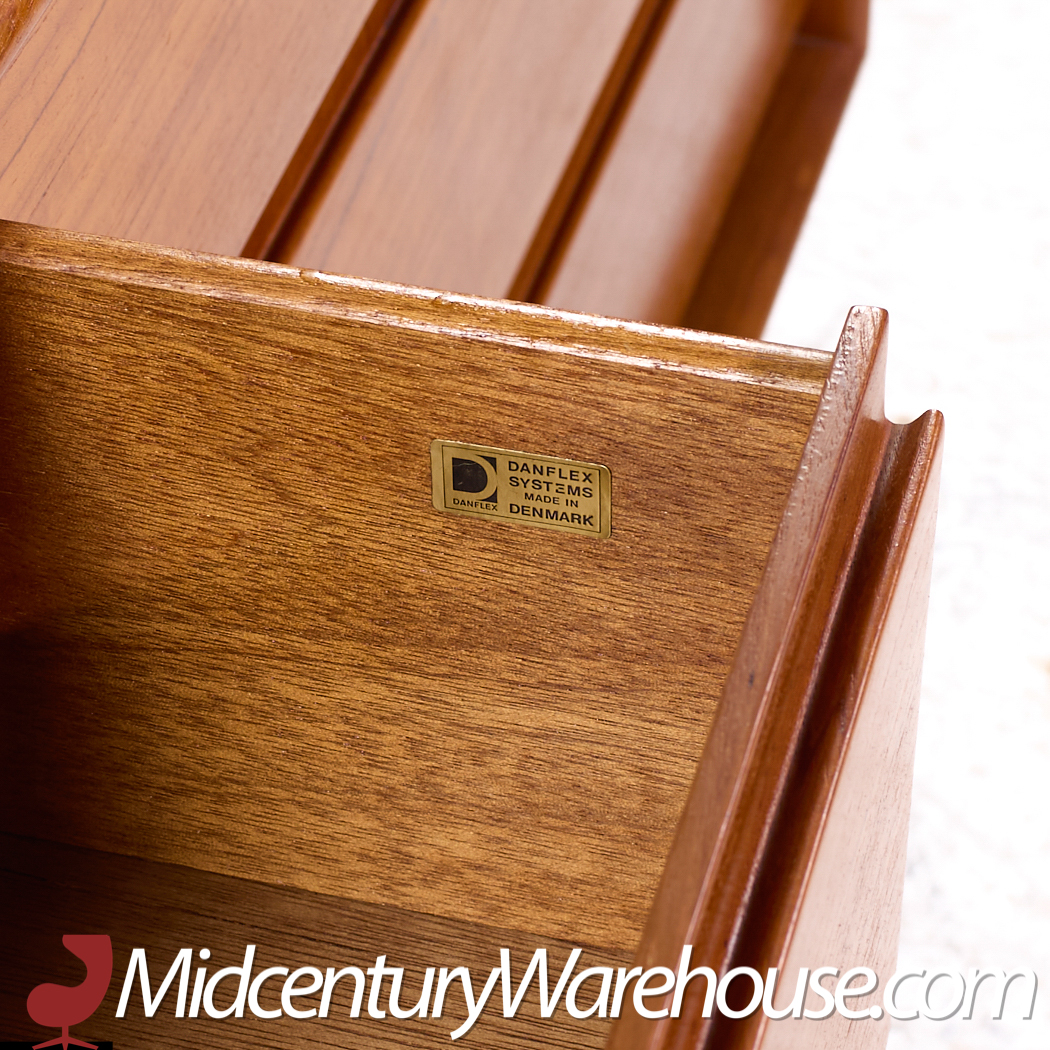 Danflex Mid Century Danish Teak 6-drawer Lowboy Dresser