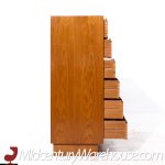 Danflex Mid Century Danish Teak Tambour Door Armoire Highboy Dresser | Mid Century Modern Furniture - Mid Century Furniture Chicago Danflex Mid Century Danish Teak Tambour Door Armoire Highboy Dresser