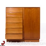 Danflex Mid Century Danish Teak Tambour Door Armoire Highboy Dresser | Mid Century Modern Furniture - Mid Century Furniture Chicago Danflex Mid Century Danish Teak Tambour Door Armoire Highboy Dresser