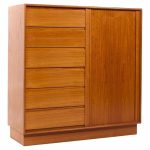 Danflex Mid Century Danish Teak Tambour Door Armoire Highboy Dresser | Mid Century Modern Furniture - Mid Century Furniture Chicago Danflex Mid Century Danish Teak Tambour Door Armoire Highboy Dresser