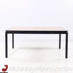 Edward Wormley for Dunbar Mid Century Rosewood and Ebonized Oak Expanding Dining Table with 2 Leaves