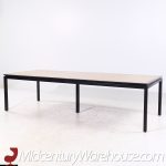 Edward Wormley for Dunbar Mid Century Rosewood and Ebonized Oak Expanding Dining Table with 2 Leaves