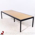 Edward Wormley for Dunbar Mid Century Rosewood and Ebonized Oak Expanding Dining Table with 2 Leaves