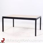 Edward Wormley for Dunbar Mid Century Rosewood and Ebonized Oak Expanding Dining Table with 2 Leaves